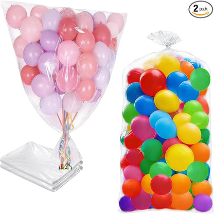 2 Pack 98.4 x 59.1 Inch Clear Balloon Transport Bags, Giant Storage Bags by Naisidas