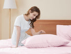 Sunflower Queen Pillowcases Set of 2, 100% Cotton Queen Pillow Cases 2, 20×30 inches Light Pink, Soft and Breathable