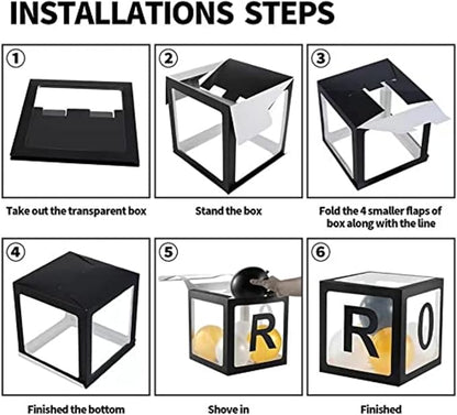 Black One Boxes for 1st Birthday, One Balloon Box - Image 3