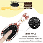 Mini Hair Brush,Cute Detangling Travel Hair Brush,Soft Bristles for Effortless Tangle Removal,Detangler Hairbrush for Women Men Boys Girls Kids Wet Dry All Hair Types (Pink Bow, Mini)