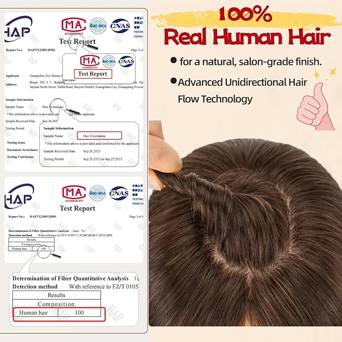 Rich Choices Human Hair Toppers for Women-100% Real Remy Hair Topper No Bang-Upgraded 150% Density 9 * 12CM Lace Base-Clip in Hairs Topper for Thinning Hairs-10Inch #2R Chocolate Brown