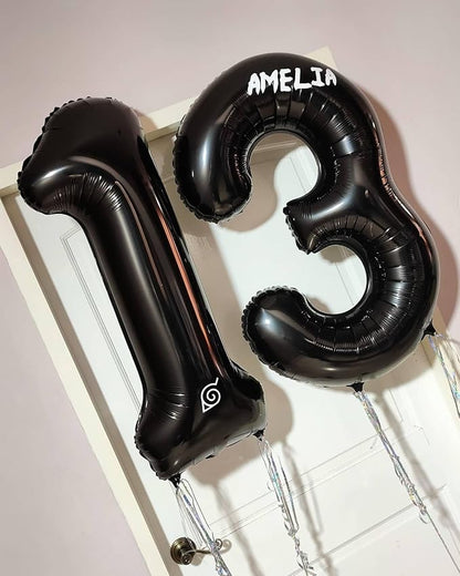 40 Inch Black 35 Balloons Giant Number 35 Balloons Black 35 Birthday Balloons - Image 3