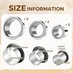 6 Pcs 3.0" 2.0" 1.5" Canister Hair Dryer Holder Insert Salon Station Stainless Steel Hot Iron Appliance Tube Hair Tool Holder Tube Organizer for Vanity Hairdresser Bathroom
