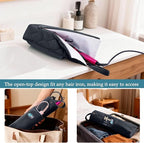 Heat Resistant Hair Tool Organizer Bag with Hanging Loop, Portable Travel Case for Flat Irons, Curling Irons, Hair Straighteners & Hot Styling Tools, 13.5" Heat-Proof Storage Cover with 2 Pockets