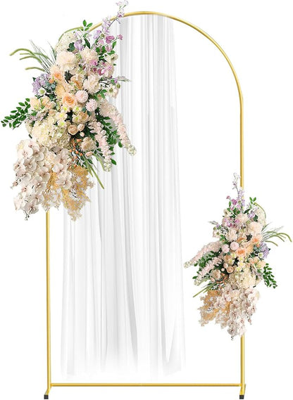 7.2FT Gold Metal Arch Backdrop Stand, Square Balloon Arch Stand Wedding Frame by CHUNQIANGCAIDESIGN