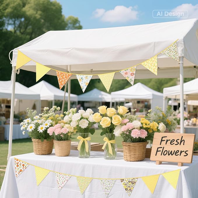G2PLUS Triangle Bunting Banner Garland, 42 Pennant Flags - Image 8