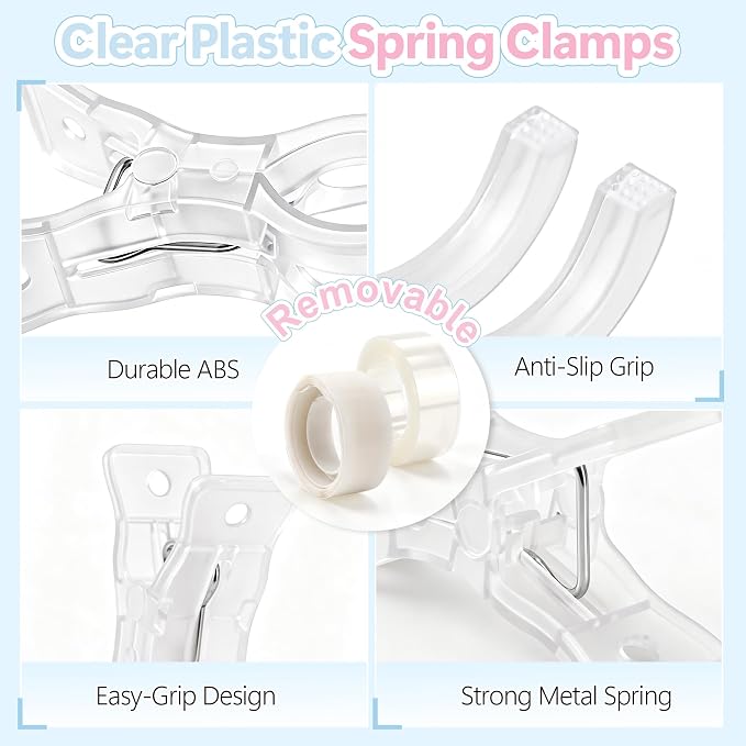 Balloon Arch Kit with 10 Clear Spring Clamps & Decorating Supplies | Complete - Image 4