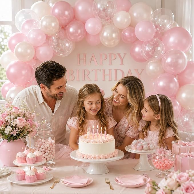 Pink Balloons, Gender Reveal Baby Shower Sweet Romantic Wedding Princess - Image 3