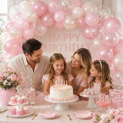 Pink Balloons, Gender Reveal Baby Shower Sweet Romantic Wedding Princess - Image 3