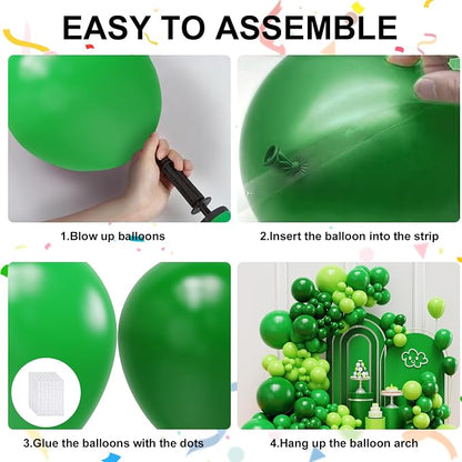 Green Balloons Balloons Arch Kit, 18 12 10 5 inch, Baby Shower, Jungle Birthday - Image 3