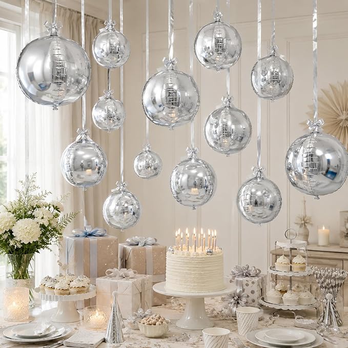Silver Round Foil Balloons - Image 4