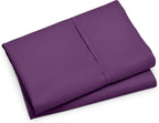 Bare Home Microfiber Pillow Cases - King Size Set of 2 - Cooling Pillowcases - Double Brushed - Plum Pillowcases Two Pack - Easy Care (King Pillowcase Set of 2, Plum)