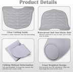 Ideal Swan Large Hair Cutting Cape, Waterproof Silicone Hair Dye Collar Neck Wrap Neck Guard with Guidelines Weighted, Cutting Cape for Salon Barber Stylist Haircut Hair Coloring & Perming Grey
