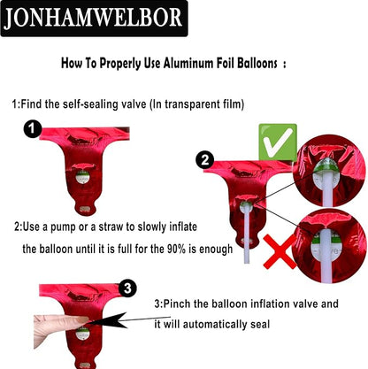 Jonhamwelbor 13 Number Balloons Red Big Giant Jumbo Number 13 Foil Mylar - Image 5