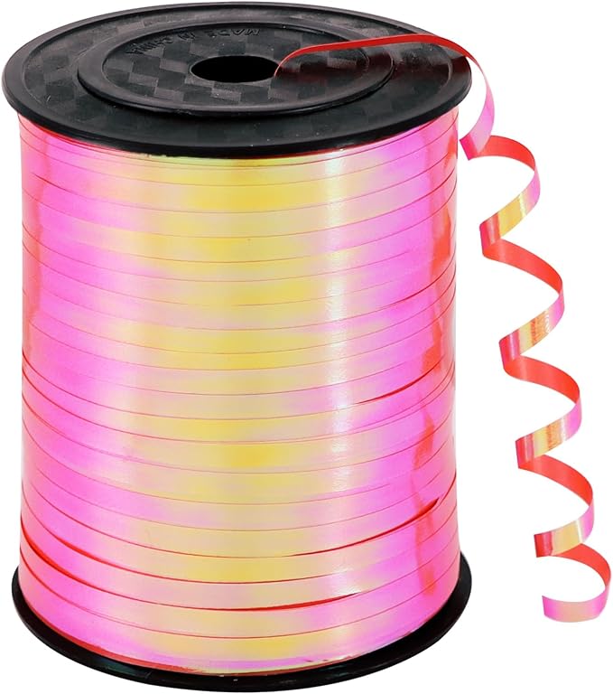 TONIFUL 500 Yards Iridescent Red Curling Ribbon Balloon String | Iridescent by TONIFUL