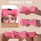 Teenitor 5 Pack Spa Headband for Washing Face, Girls Makeup Headband, Bow Tie Hair Band, Microfiber Women Skincare Headbands for Cosmestic Facial Sports Yoga