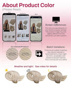Moresoo Clip in Hair Extensions Blonde Highlights Ash Blonde with Bleach Blond Human Hair Clip in Extensions Straight Double Weft 120g/7pcs 20 inch