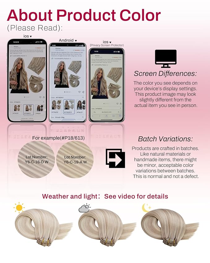 Moresoo Real Hair Extensions Clip ins Blonde Highlights Clip in Extensions Ash Blonde with Bleach Blond for Long Remy Hair Extensions 80g/5pcs 22inch