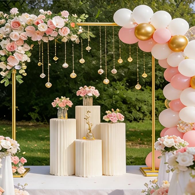 2-in-1 Dual-use Square Balloon Arch Stand Metal Wedding Backdrop Stand Party - Image 7