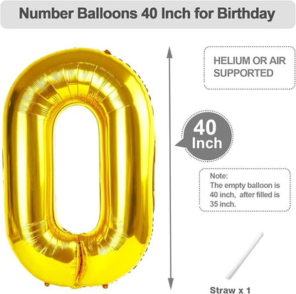 Numbers 19 Balloon 40Inch Gold Balloons - Image 5