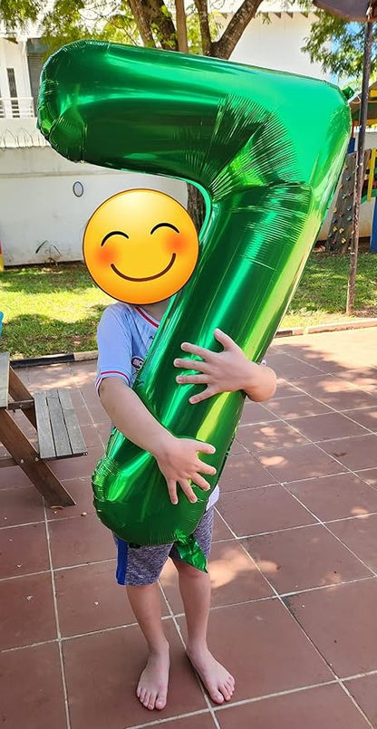 Number Balloons 17 Balloon Dark Green - Image 2