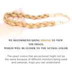 DIGUAN Chubby Narrow Synthetic Hair Braided Headband Classic Chunky Plaited Braids Elastic Stretch Hairpiece Women Girl Beauty accessory, 58g (Honey Blonde)