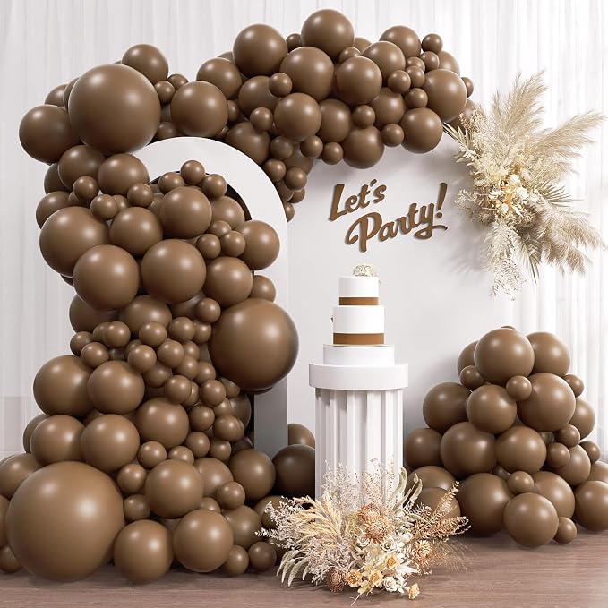 Awenztech 110pcs Brown Balloon Arch Garland Kit 18 12 10 5 inch | Neutral Baby by Awenztech