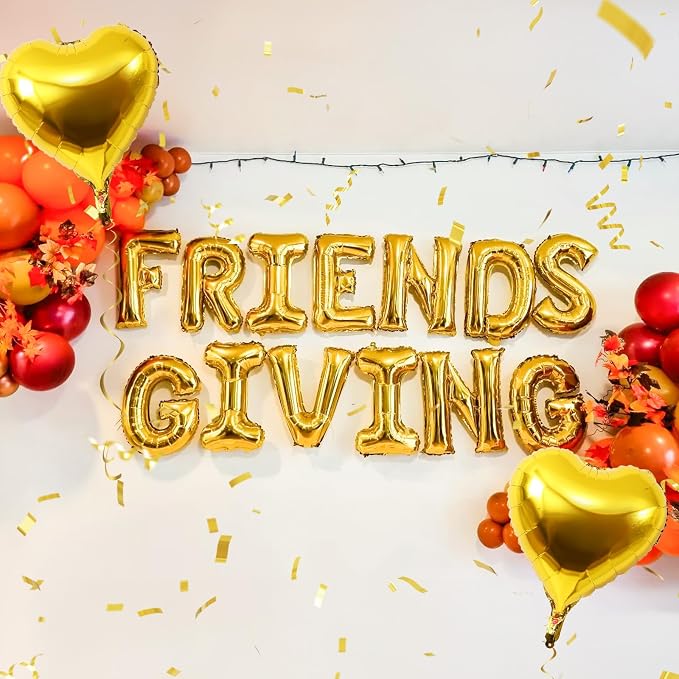 Jobkoo Friendsgiving Balloons Friends Giving Party Decorations 16 Inches Tall - Image 4
