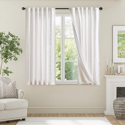 jinchan Floral Linen Curtains - Image 3