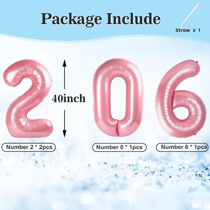 2026 Number Black Balloons 40Inch Balloon - Image 5