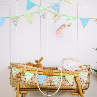 G2PLUS 39Ft Triangle Bunting Banner, Garden Party, Spring Picnic, Baby Shower - Image 7