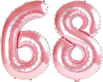 40 Inch Number 68 Balloons for 68th Birthday Party Decorations, 0-100 Jewelry by FOBELEC