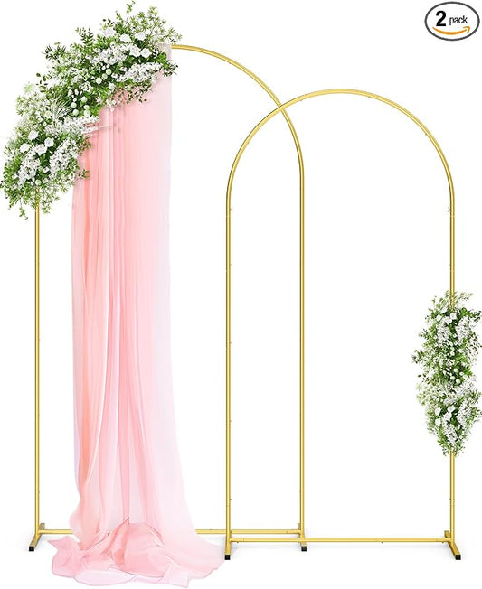 Pureegg Arch Backdrop Stand Set, 7.2 ft and 6.6 ft | Wedding, Baby Shower by Pureegg