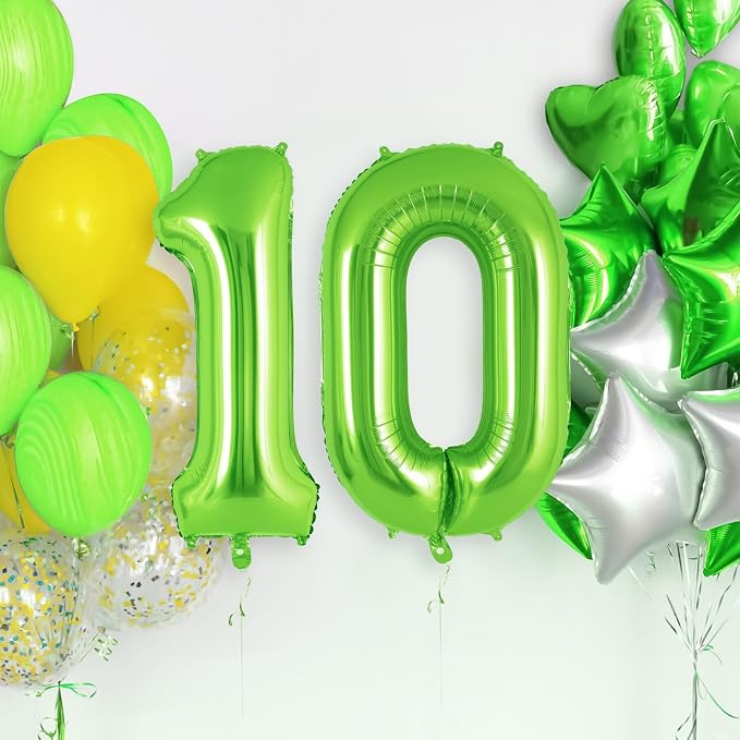 Green Number 0 Balloon 40 Inch, Big Large Foil Helium Number Balloons, Jumbo - Image 2