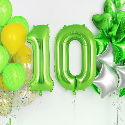 Green Number 0 Balloon 40 Inch, Big Large Foil Helium Number Balloons, Jumbo - Image 2