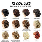 Blonde Ponytail Extension,9" Short Curly Wavy Claw Clip in Ponytails Hair Extensions Natural Soft Synthetic Hairpiece for Women