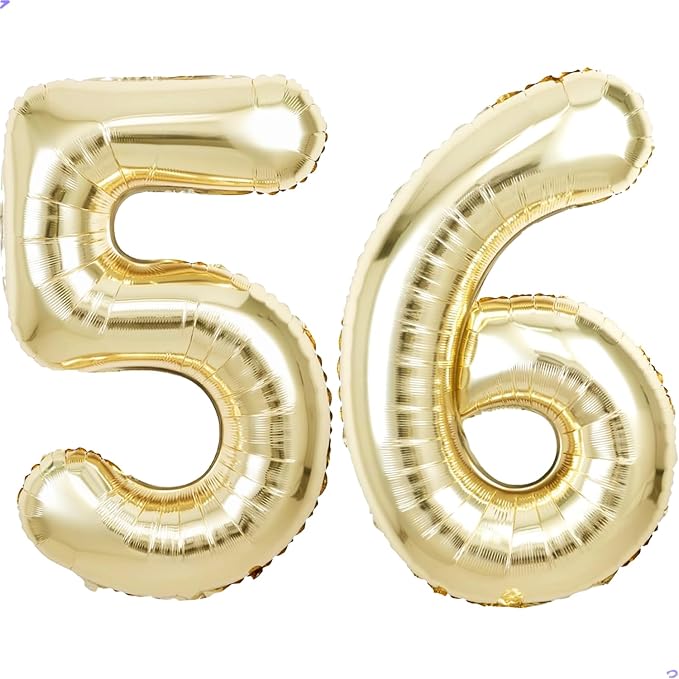Champagne Gold Number 56 65 Balloon by Unknown