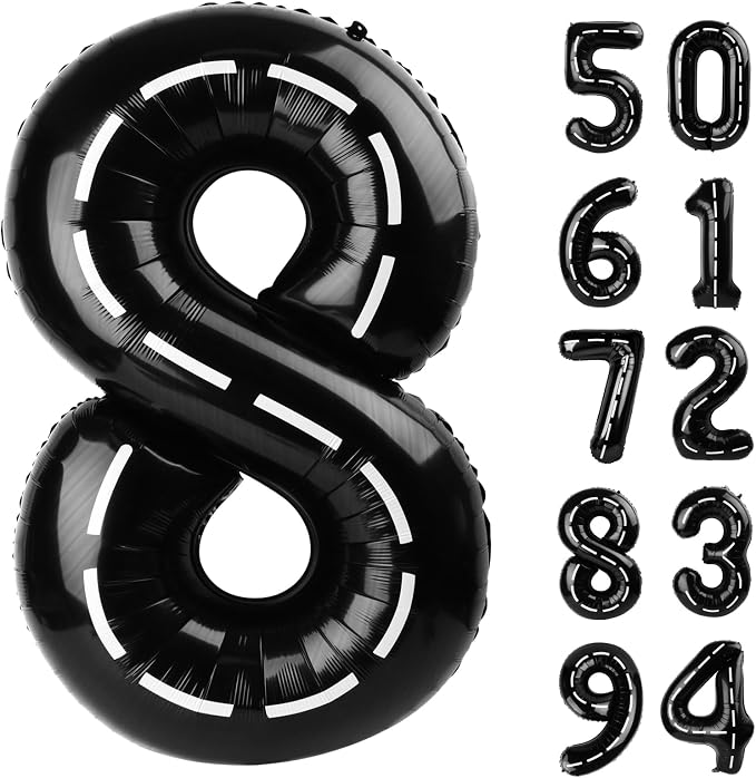 Line 8 Balloon - Number Balloon 40 Inch, 8th Line Birthday Decorations | Giant by IWERP