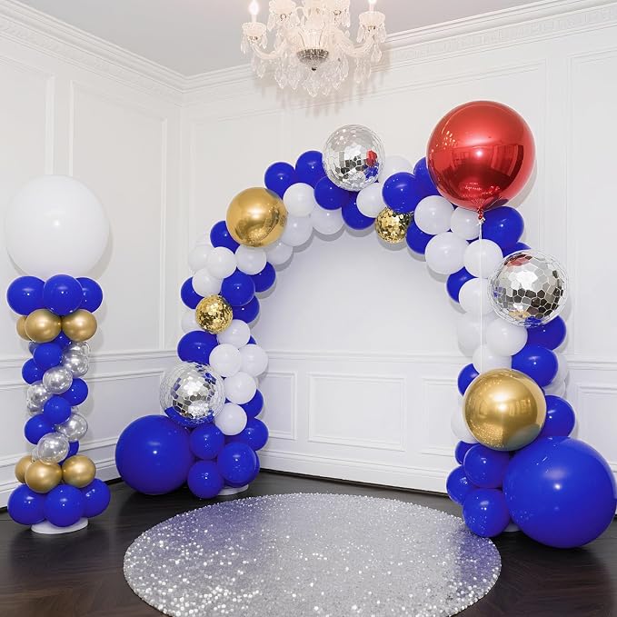 50pcs Royal Blue Balloons, Helium 12inch Dark Blue Party Balloons - Image 3