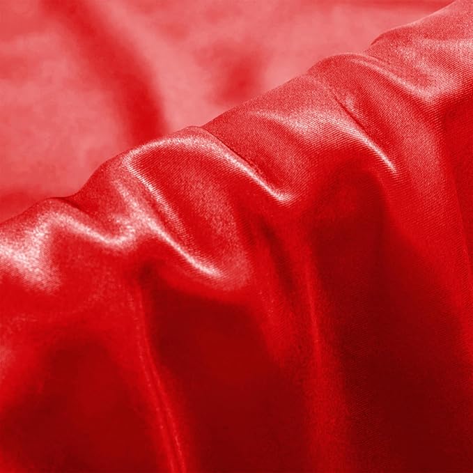 Aormenzy Satin Pillow Cases for Women Standard Size Set of 2, Red Satin Pillowcase for Hair with Envelope Closure Silky Pillow Covers Wrinkle, Fade Resistant (20x26 Inches)