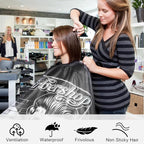 Barber Cape, Professional Hair Cutting Cape, Haircut Capes For Adults, Oilproof Anti-static Cutting Hair Beard Hairdressing Salon Cape, No Sticking to Hair, Easy to Clean