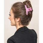 24 Pcs Pink and Hot Pink Butterfly Hair Clips for Styling and Sectioning - Pro Claws Clamps for Cutting, Coloring - Hair Accessories for Women Girls