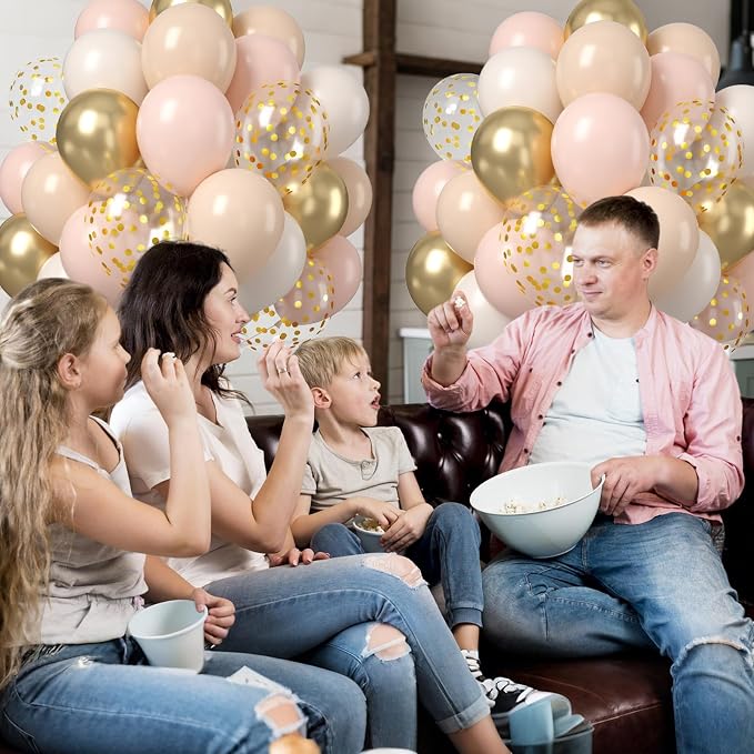 Blush Gold Beige Neutral Balloons - Image 4