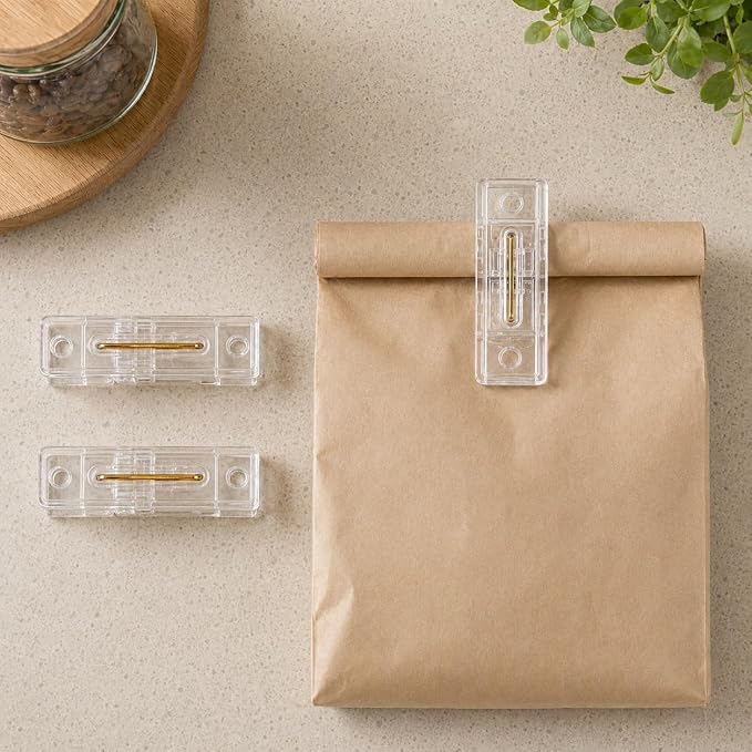 20 Pack Clear Square Plastic Clips - Image 6