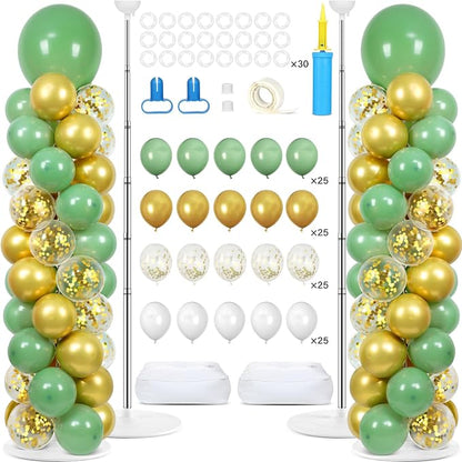2 Sets Sage Green Balloon Column Stand Kit by Naozinebi