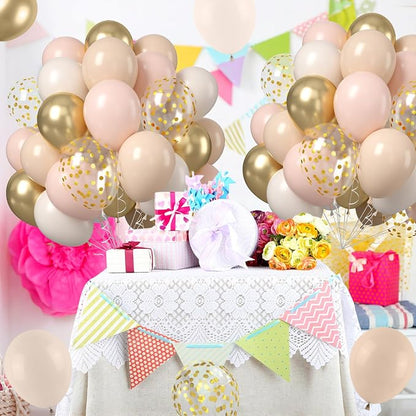 Blush Gold Beige Neutral Balloons - Image 3