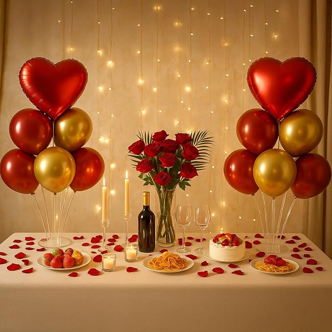 6pcs Heart-Shaped Balloon Stands Kit Table Centerpiece Table Decorations - Image 4