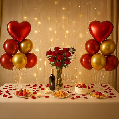 6pcs Heart-Shaped Balloon Stands Kit Table Centerpiece Table Decorations - Image 4