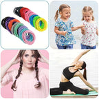 200 Pcs 2mm Elastic Hair Ties Colorful Rubber Bands For Hair Pony Ponytail Holders Hair Ties 2mm In 20 Colors Elastic Bands For Women, Girls, Medium To Thick And Curly Hair