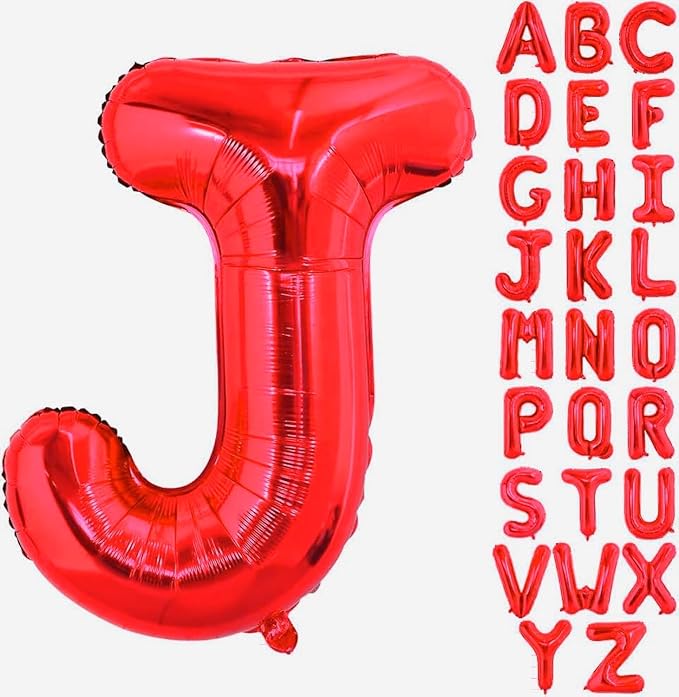 Red Letter J Balloons, J Balloon 40 Inch J Balloons Letter by BBPOOL